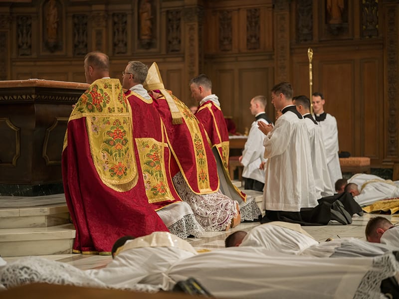 Archbishop Wenski ordains 12 priests for the FSSP